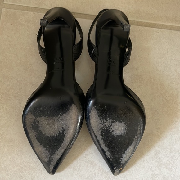 Saint Laurent Black Slingback Pumps - Picture 4 of 10